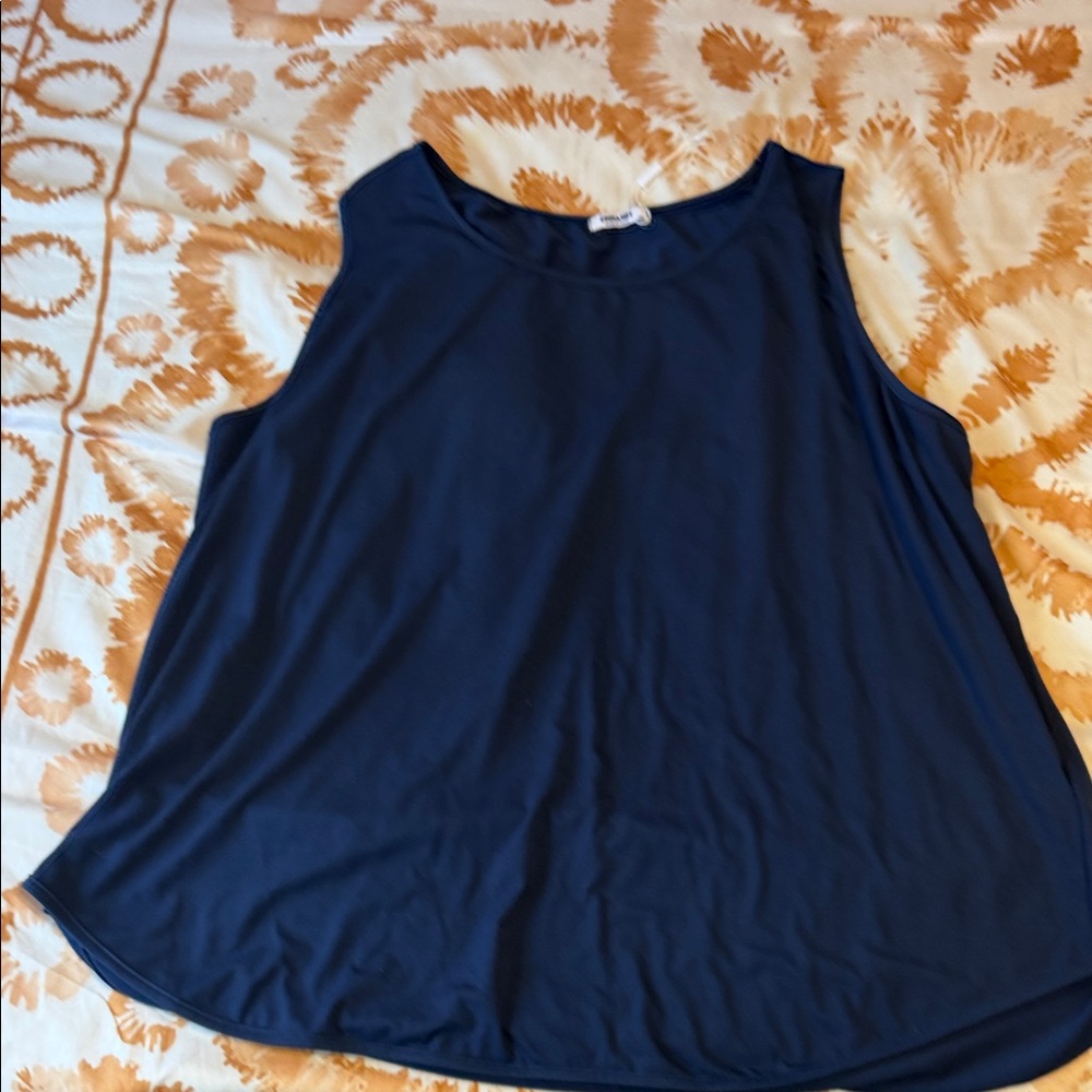 Elegant Navy Sleeveless Tank Top